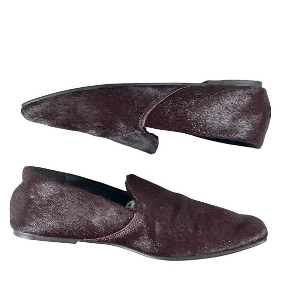 CLARKS! ESPRESSO BROWN GENUINE COWHIDE LEATHER/FUR FLATS, LOAFERS! SZ 6.5M - Picture 7 of 10